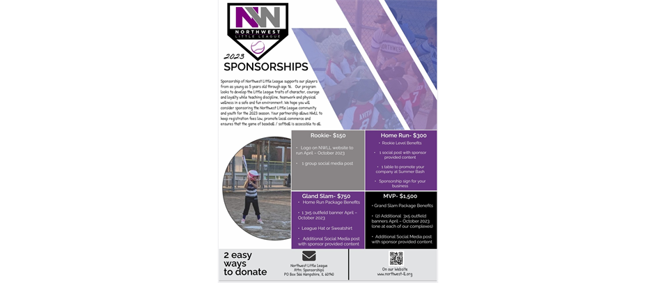 Sponsorship Information for 2023