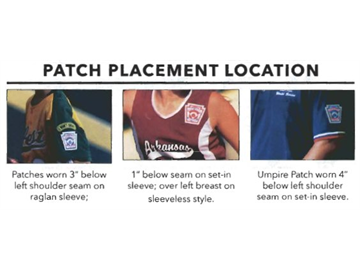 jersey little league patch placement